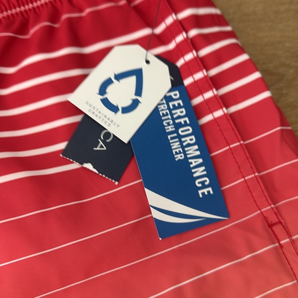 Nautica Red and Yellow Gradient Swim Trunks - Picture 3 of 9